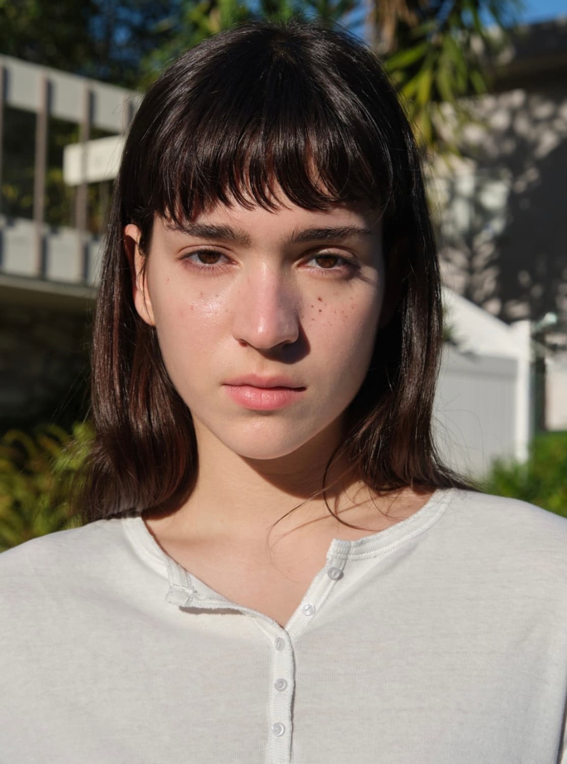 Relaxed Henley Tee Ivory 상품이미지3
