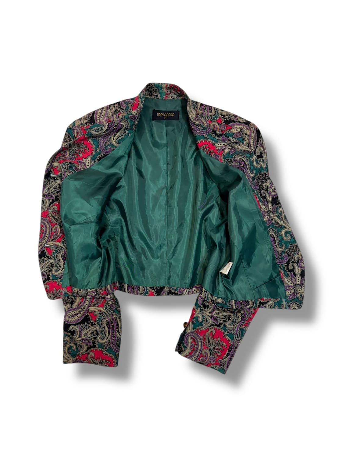 빈티지 우먼스 페이즐리 실크 자켓   상품이미지5