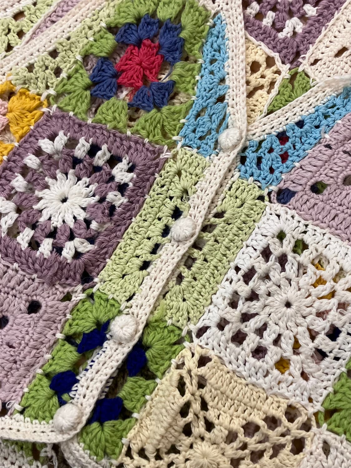 빈티지 뜨개 버튼 니트 조끼 아이보리 #csz4104 상품이미지4