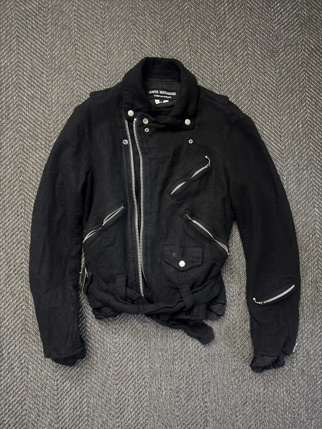 꼼데가르송 준야와타나베 07 축융 울 라이더 자켓 S 상품이미지1