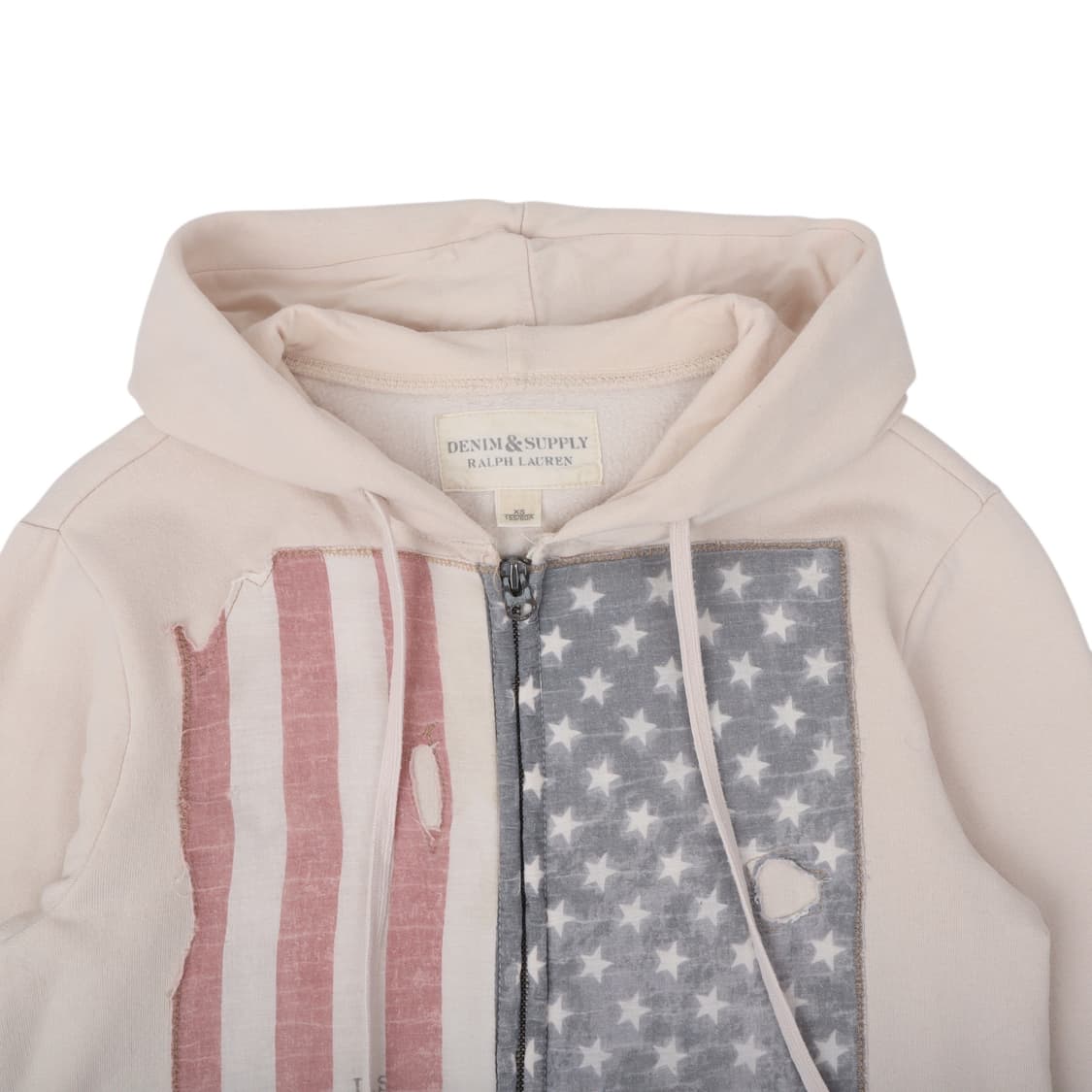 데님앤서플라이 아이보리 usa 플래그 후드집업 상품이미지2