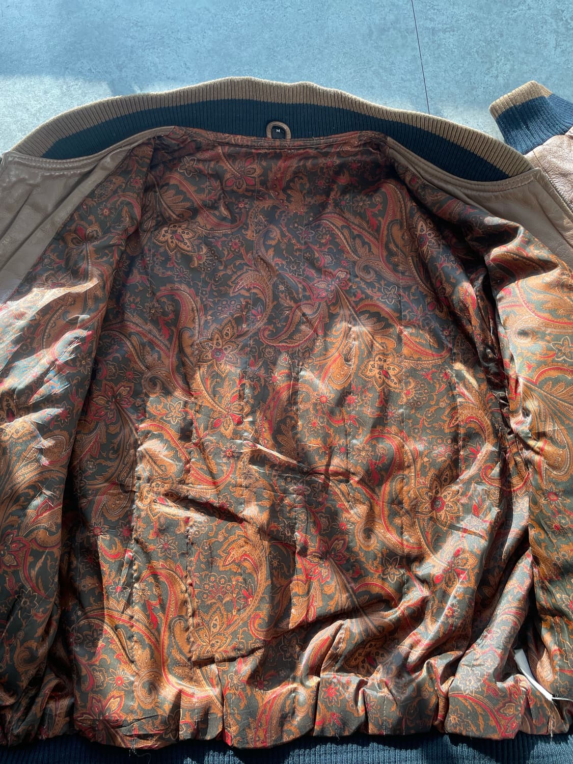 카우보이 레더 바시티자켓 상품이미지8