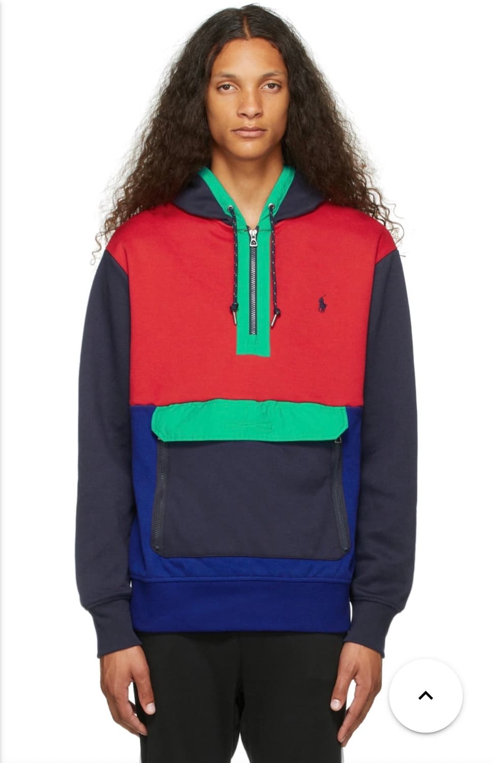폴로 랄프로렌 컬러블록 아노락 후드티 상품이미지1