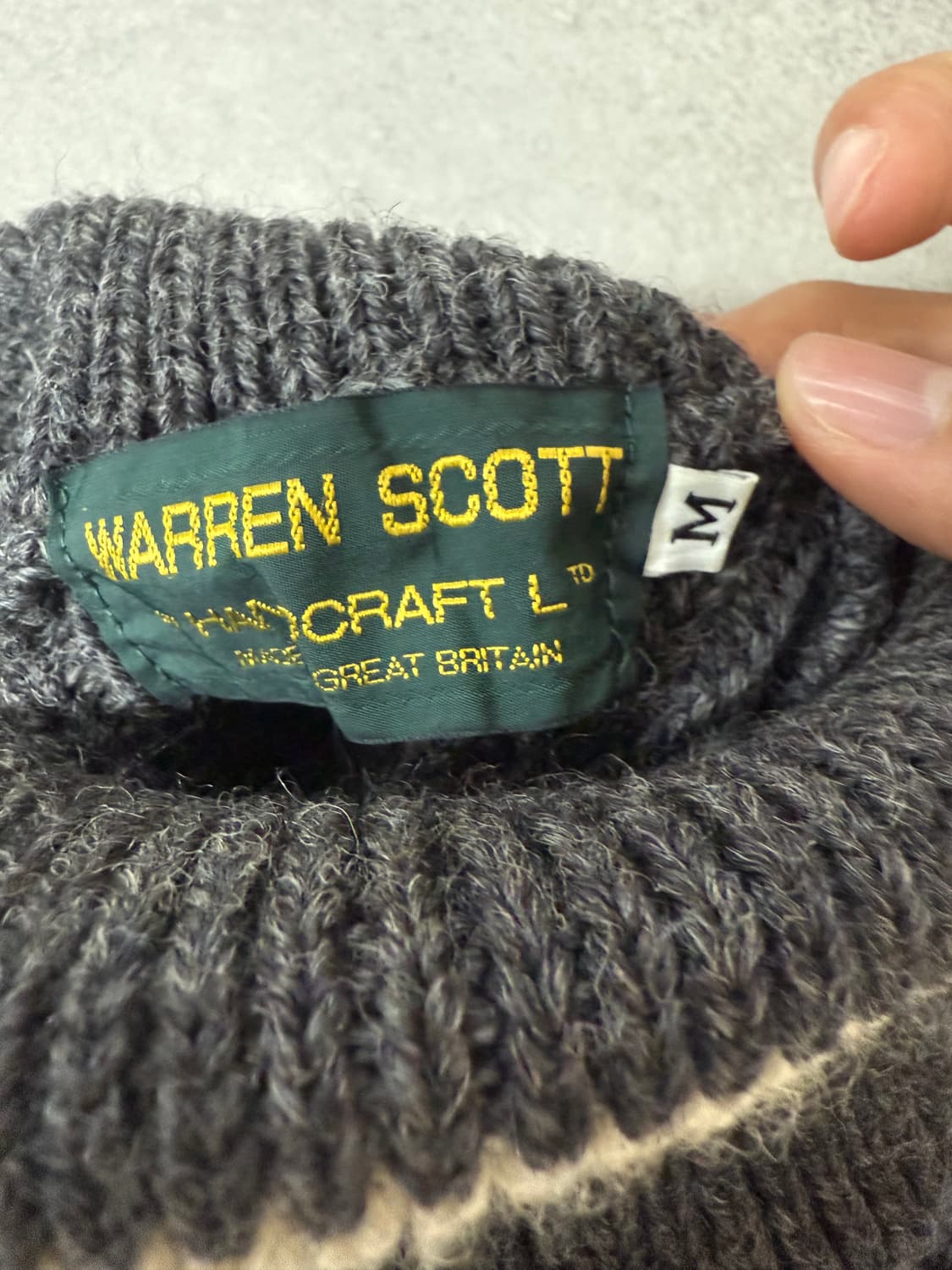 WARREN SCOTT 목폴라 울100% 니트 M 상품이미지2