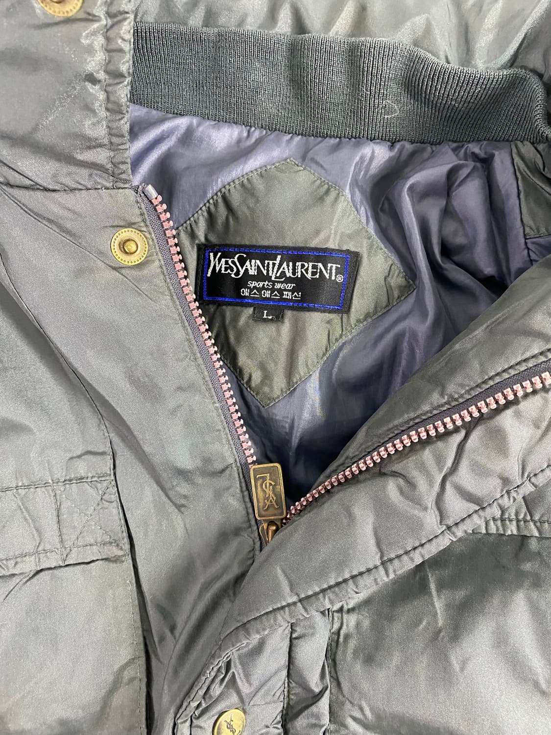 90s 입생로랑 YSL 구스다운 라이닝 사파리 자켓 L 상품이미지4
