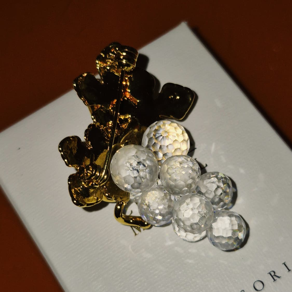 90s 스와로브스키 크리스탈 포도 브로치 상품이미지6