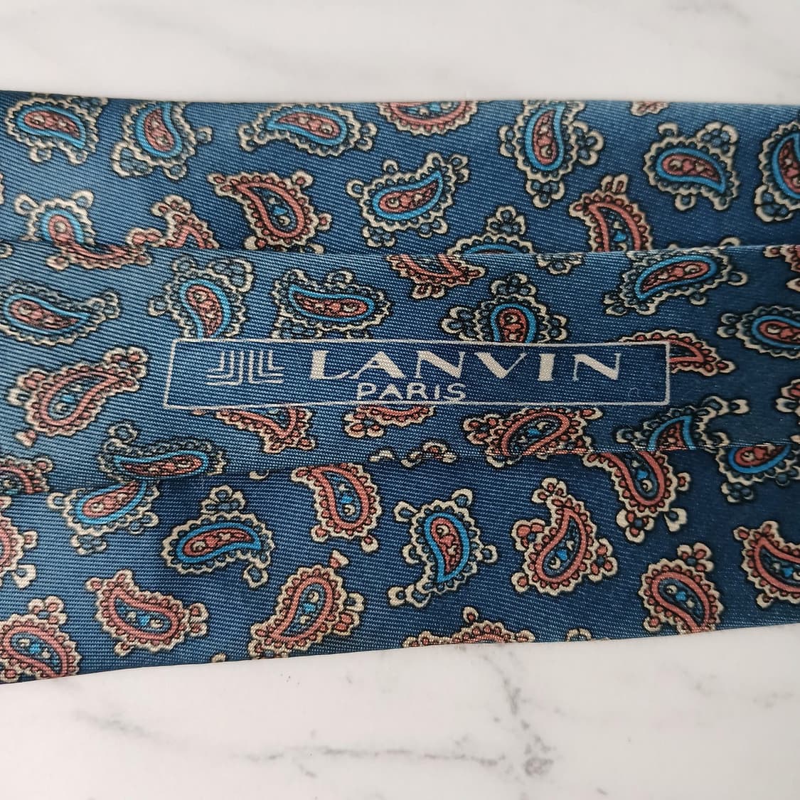 랑방 실크 네이비 페이즐리 넥타이 8.5cm A~B등급 E871 상품이미지5