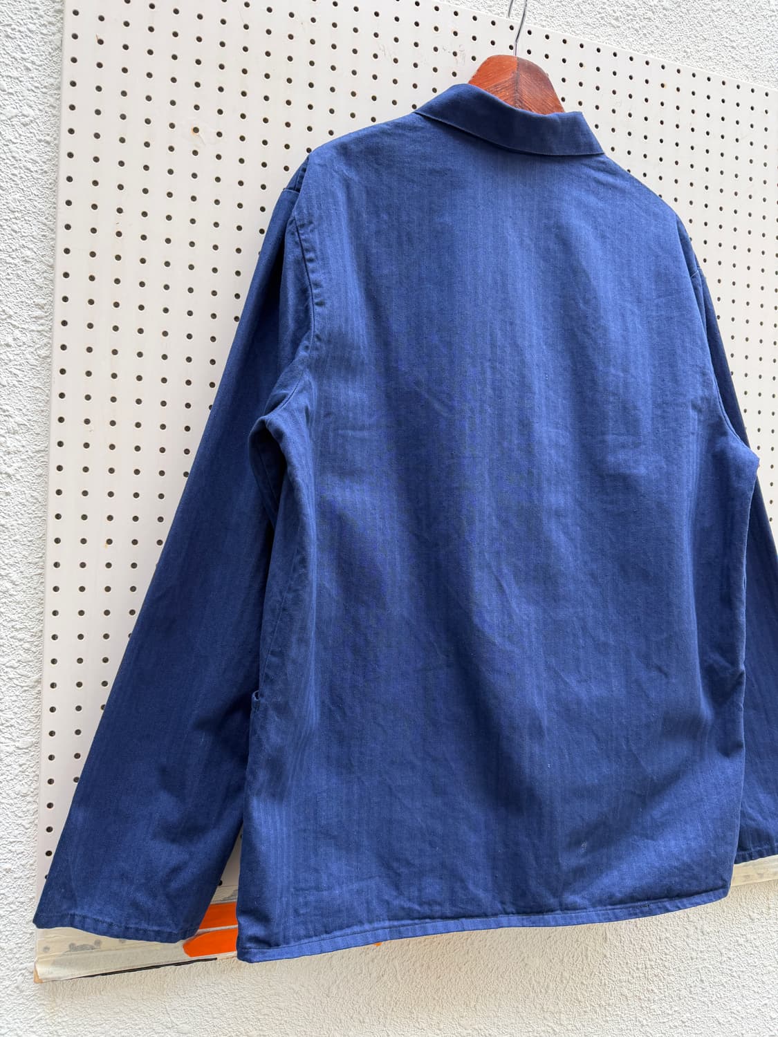 WASHED BLUE HBT OLD VINTAGE 헤링본 프렌치워크자켓 상품이미지9