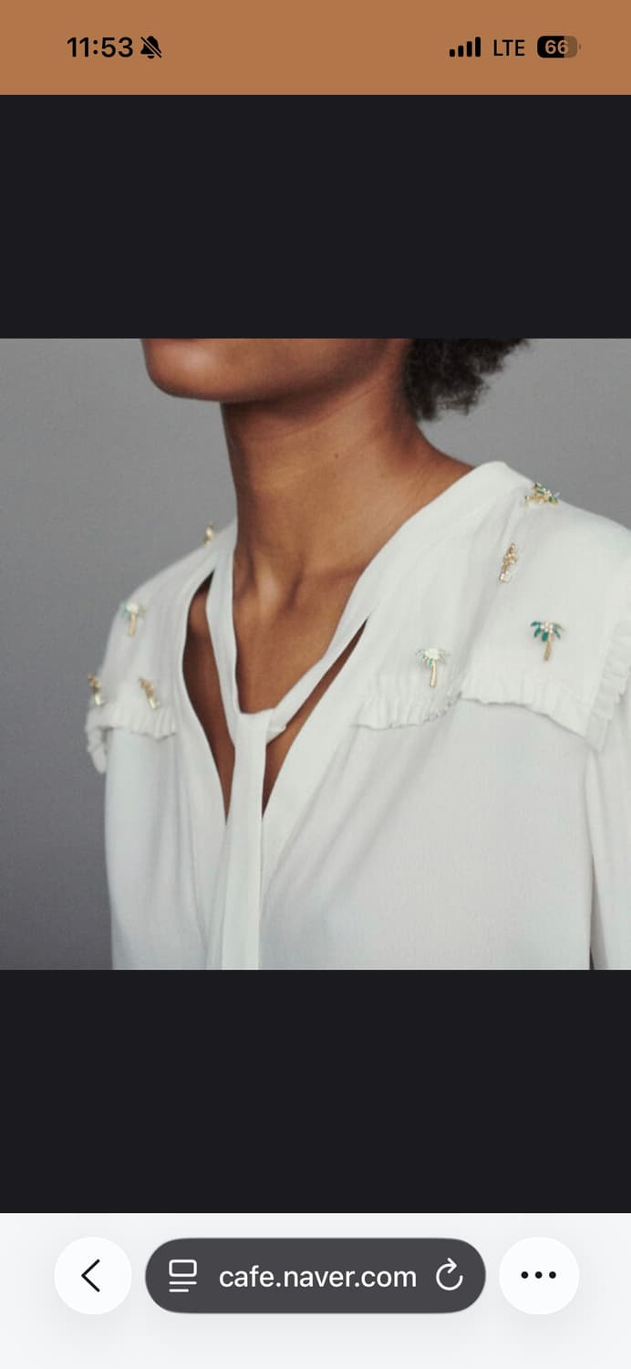 마쥬 야자 팬던트 블라우스 상품이미지2