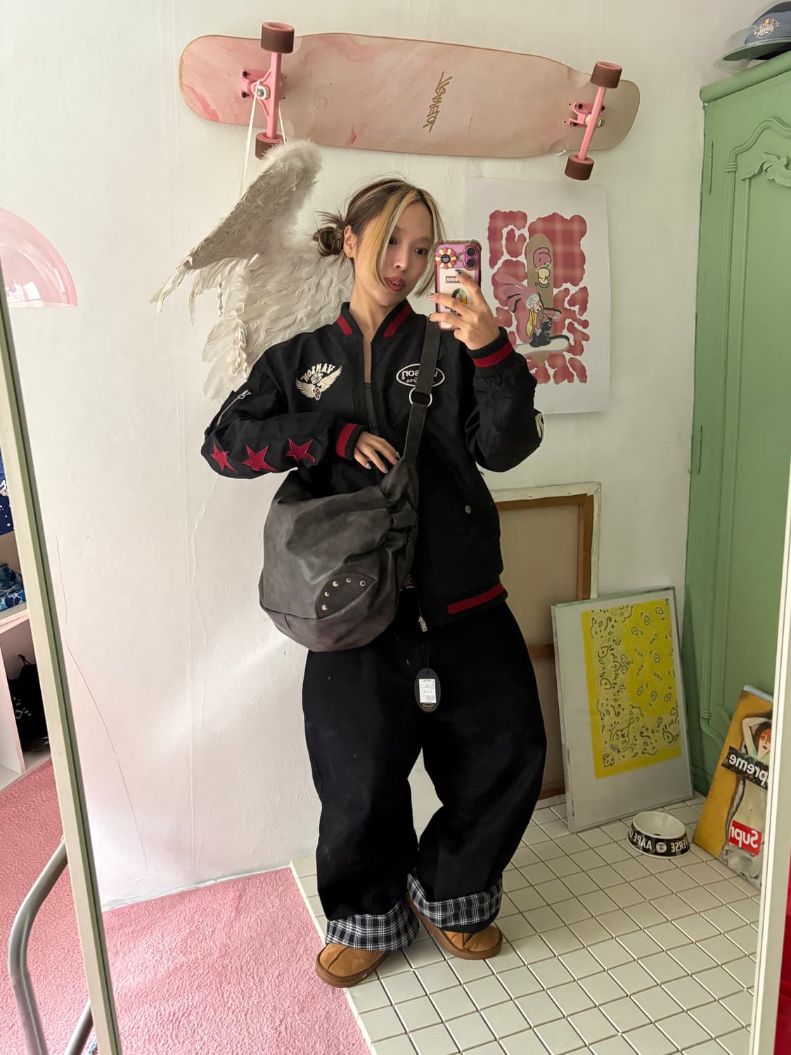 스터드 그레이 가방 상품이미지4