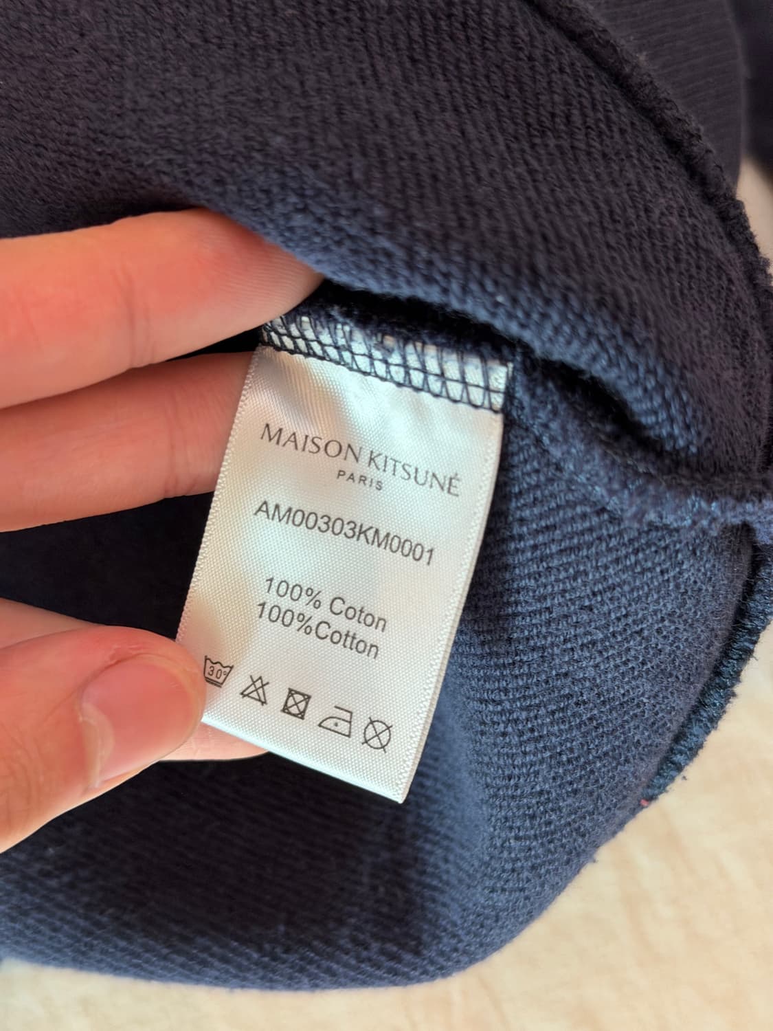 메종키츠네 신형 폭스헤드 패치 맨투맨 스웻셔츠 네이비 상품이미지3