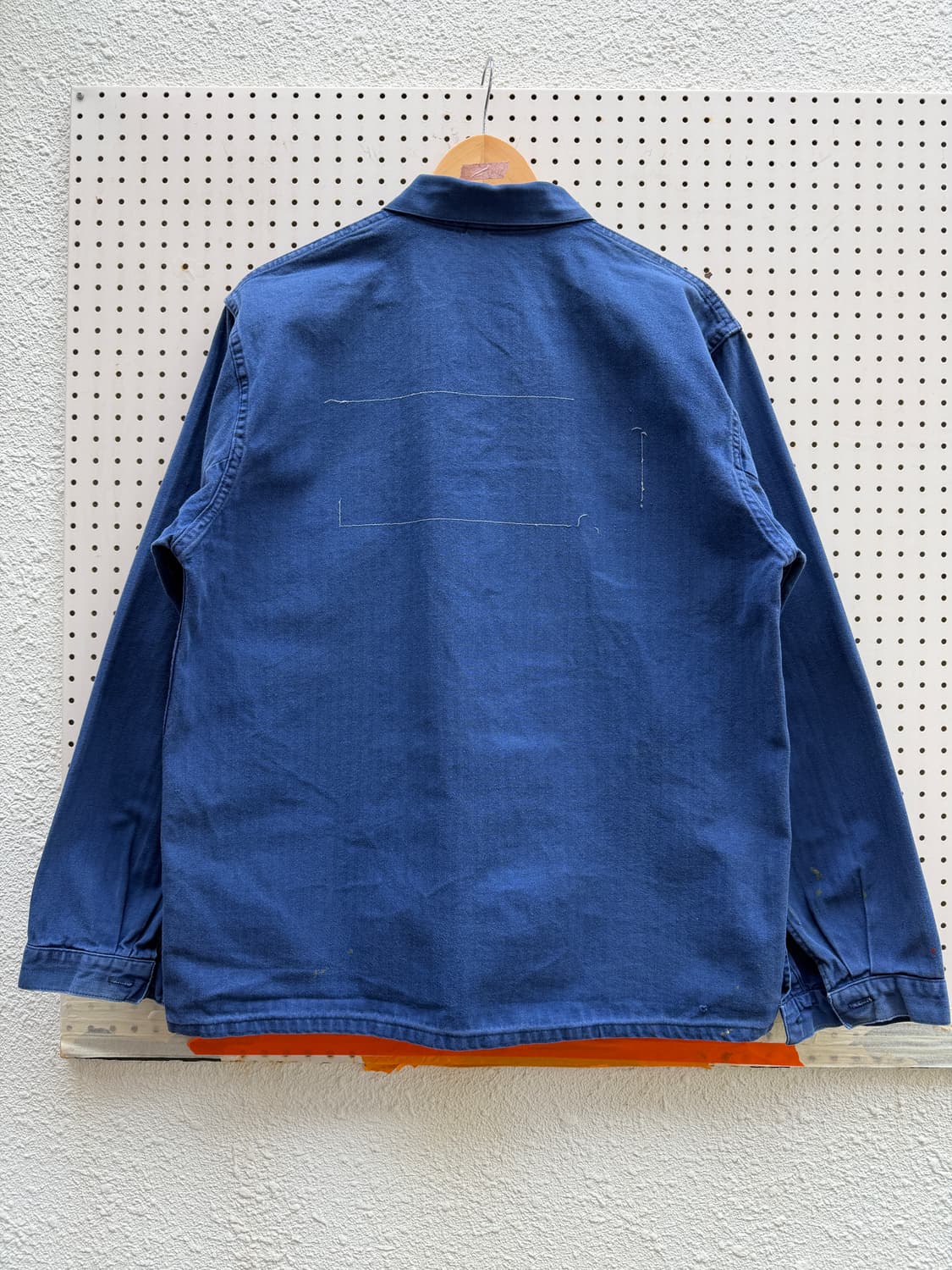 WASHED BLUE 4 POCKET HBT 헤링본트윌 프렌치워크자켓 상품이미지2