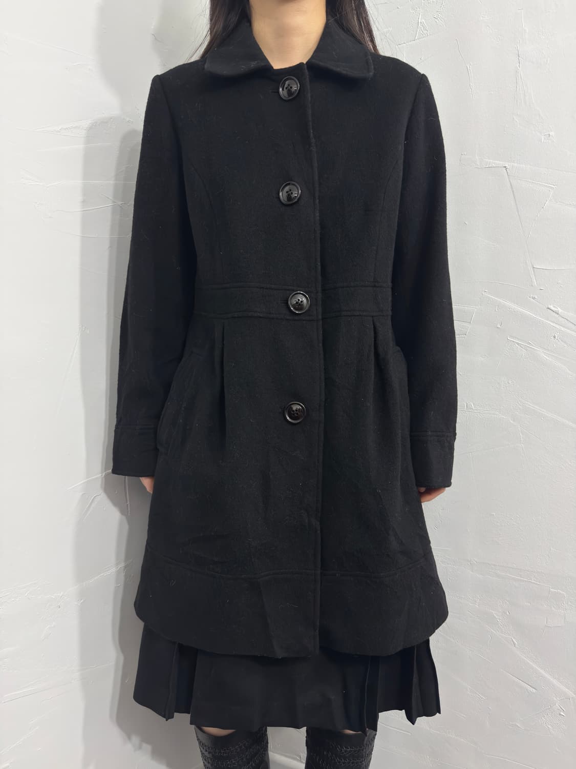 article black button wool coat 상품이미지2