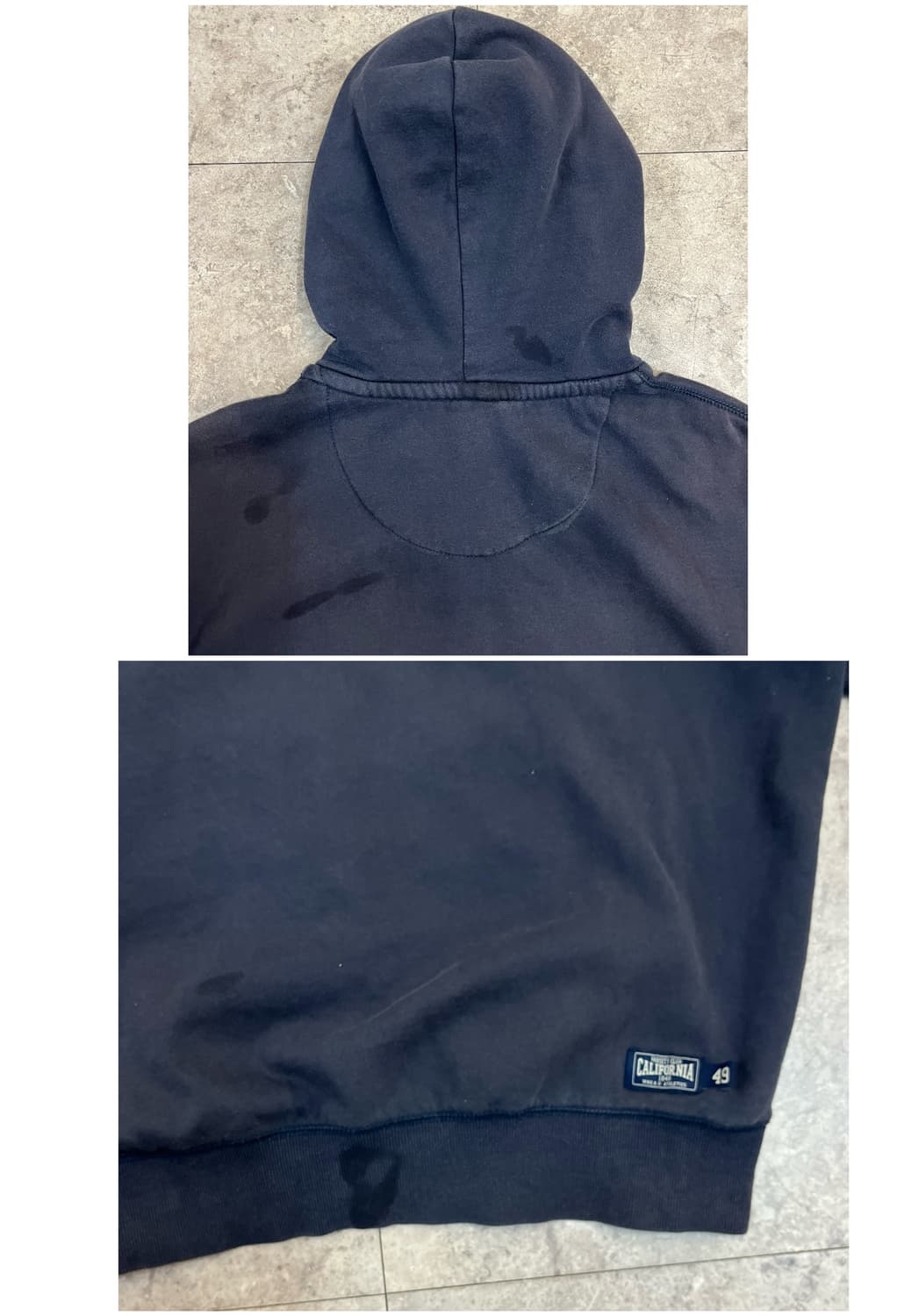  후아유 기모 후드집업 네이비 XL #csz3331 상품이미지8