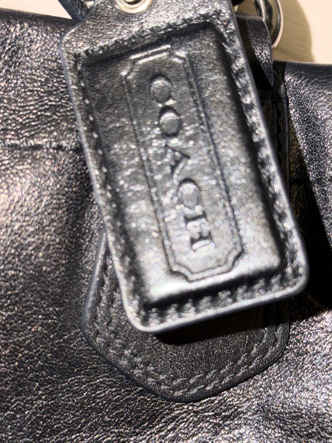 Coach black leather bag 상품이미지7