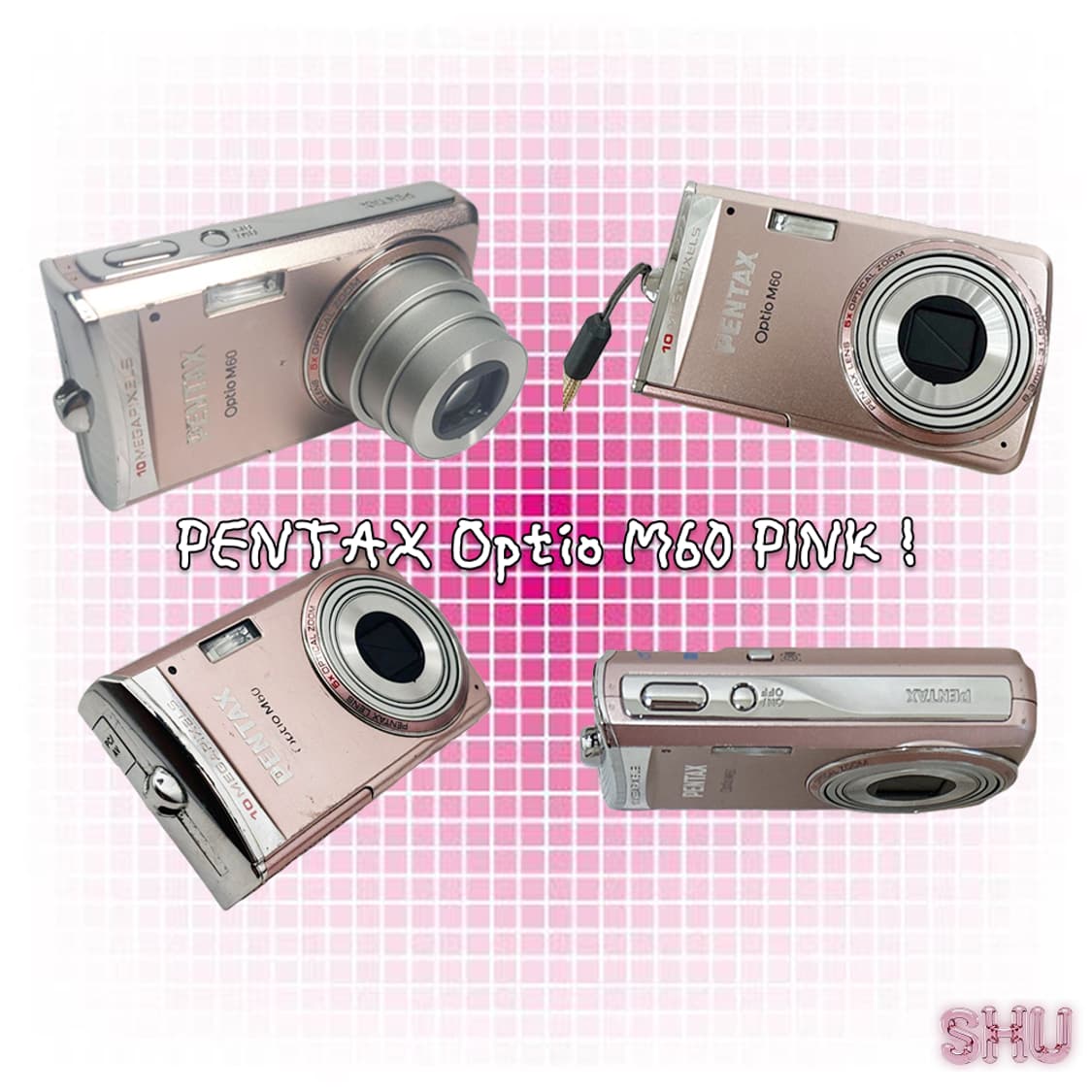 펜탁스 옵티오 M60 빈티지 디카 디지털카메라 핑크  상품이미지1