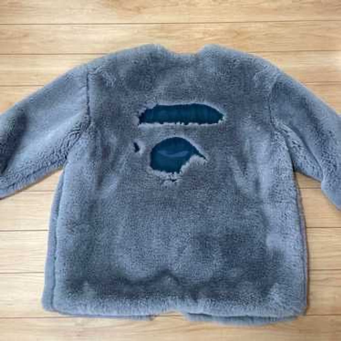 베이프 그레이 퍼 자켓 S 상품이미지2