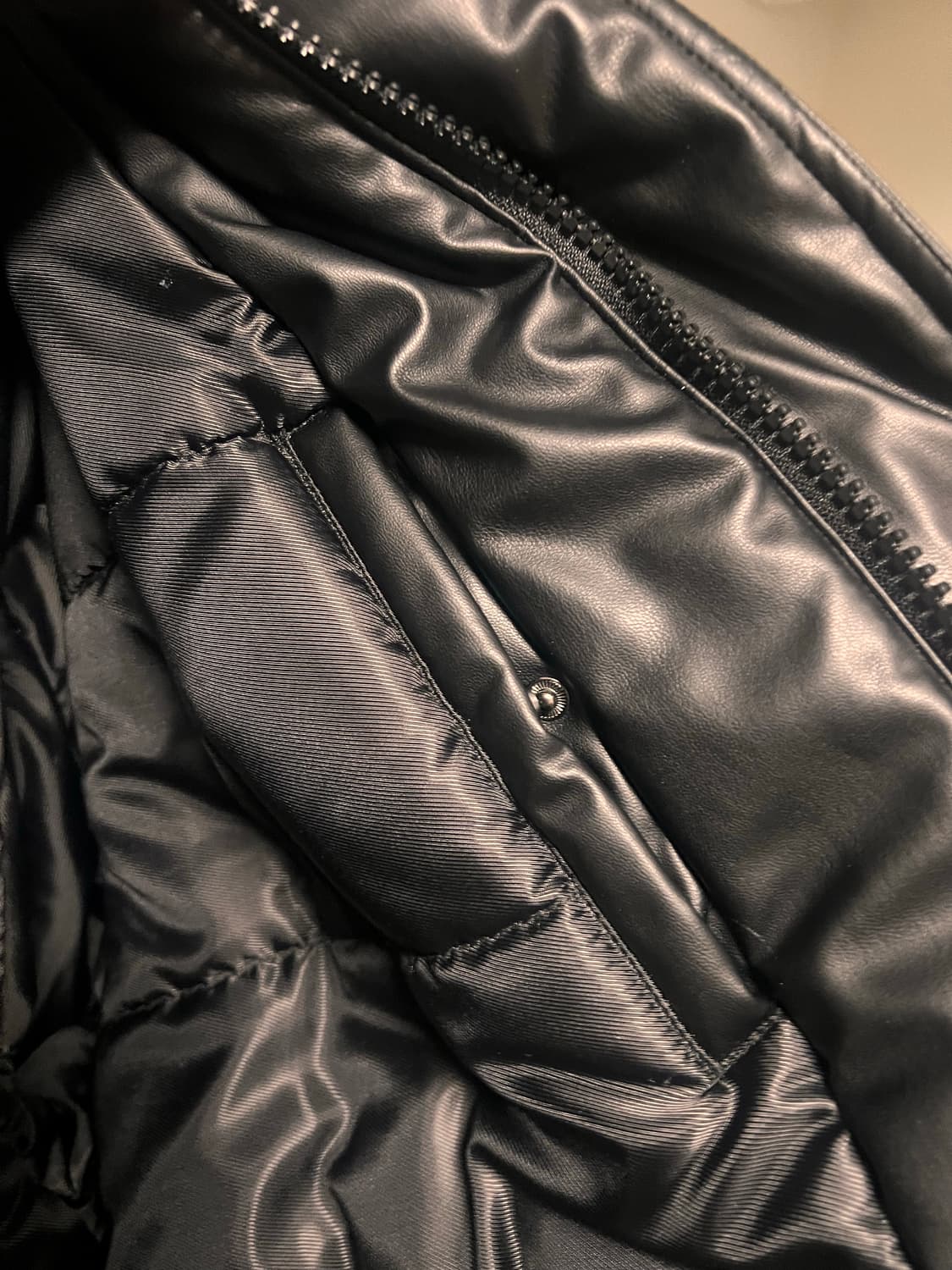 자라 페이크 레더 바이크 코튼 가죽자켓 상품이미지3