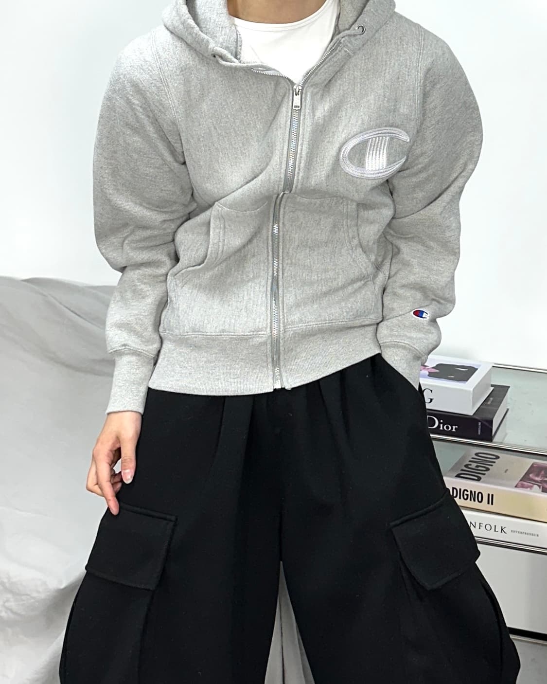 챔피온 00s 리버스위브 후드집업 XS 상품이미지2