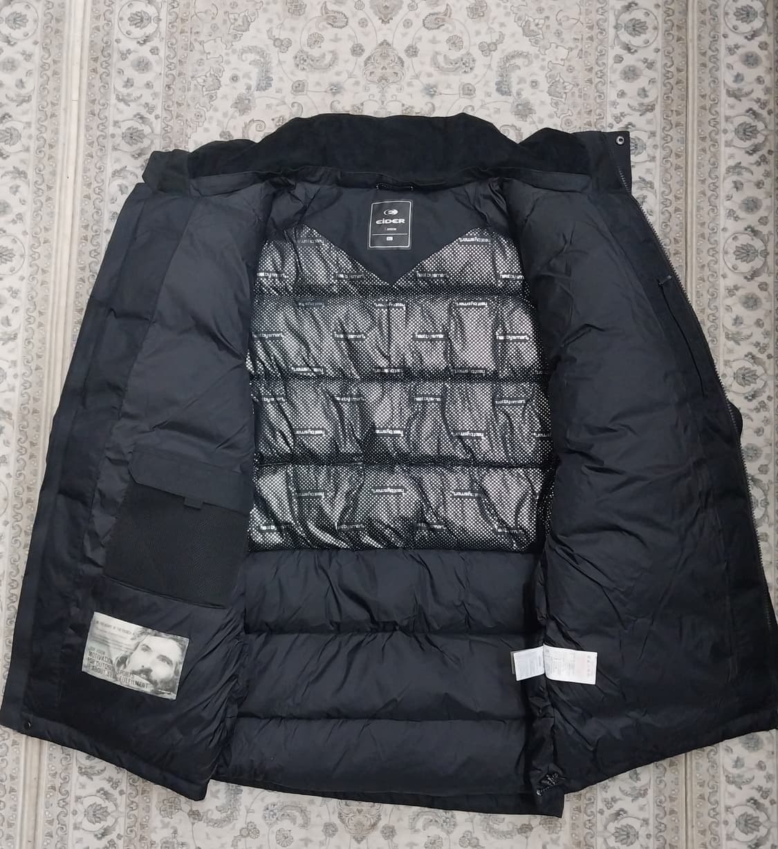 아이더 블랙 패딩 점퍼 700필 (후드분실) 상품이미지2