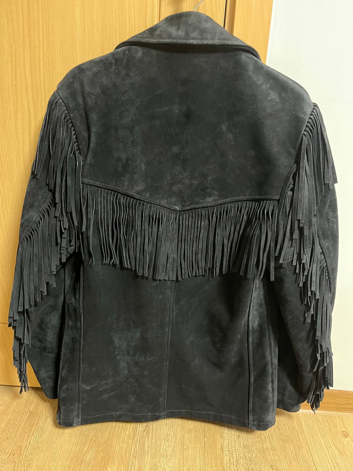 Schott 쇼트 프린지 스웨이드 자켓 블랙 36 상품이미지3