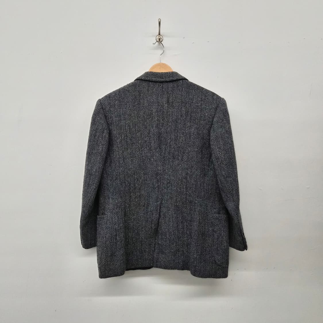 헤리스트위드 그레이 울 자켓 남성 L 상품이미지4
