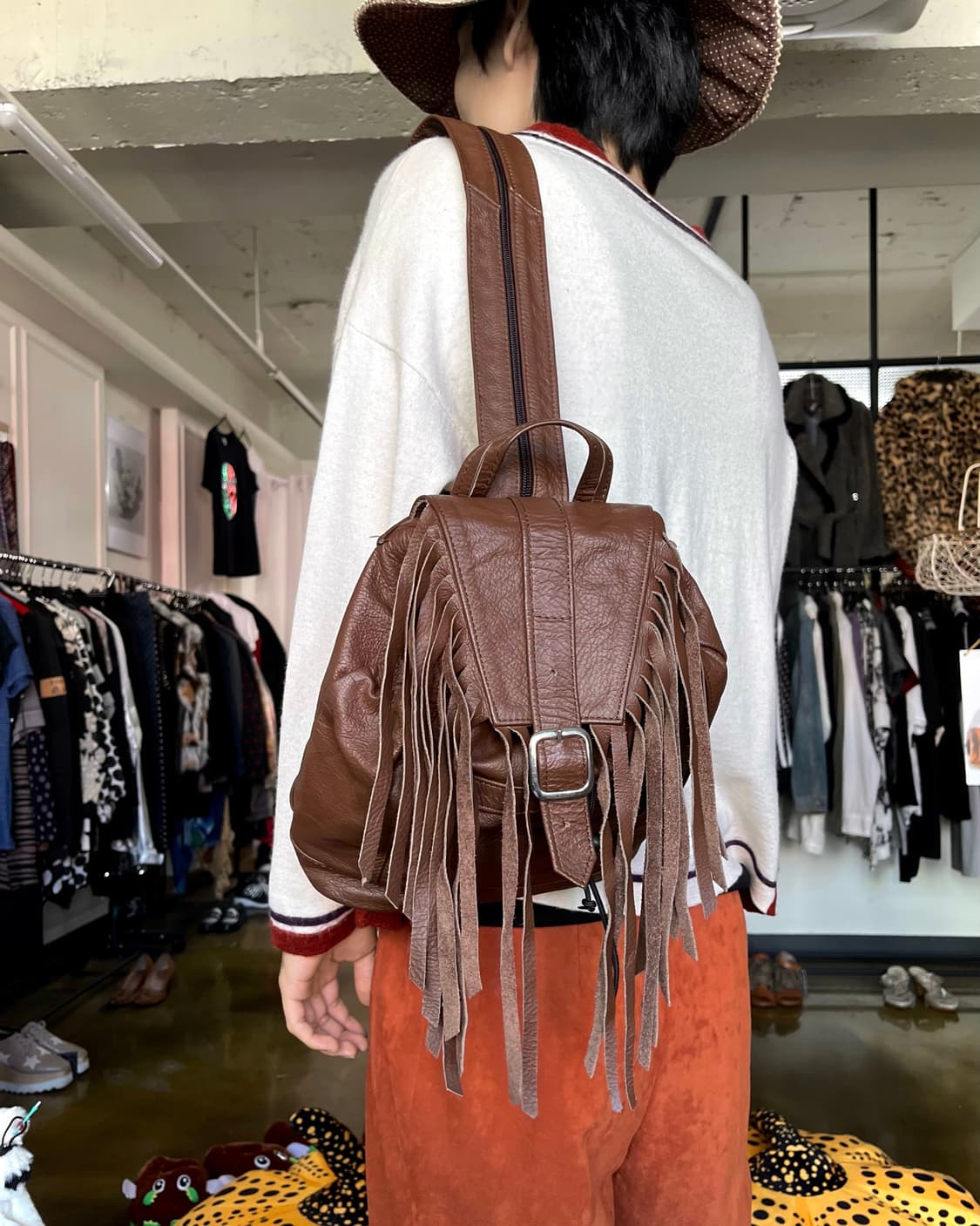 1980-90s Sercal Leather Fringe 2-Way Bag 상품이미지3
