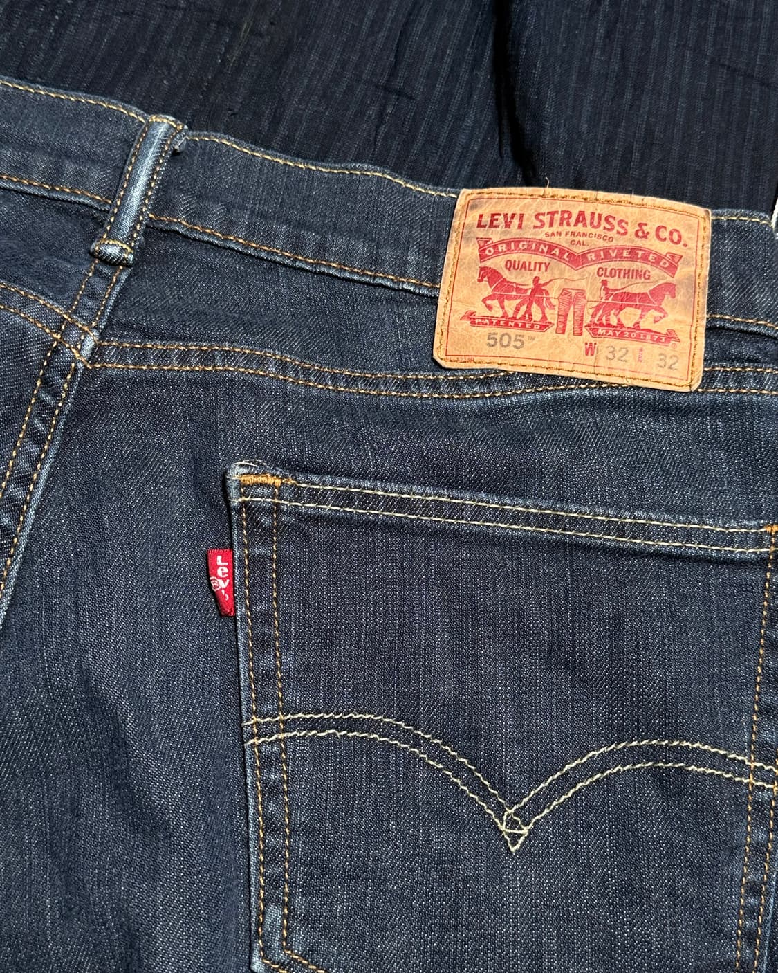 리바이스 505 레귤러 핏 데님 팬츠 32 상품이미지6
