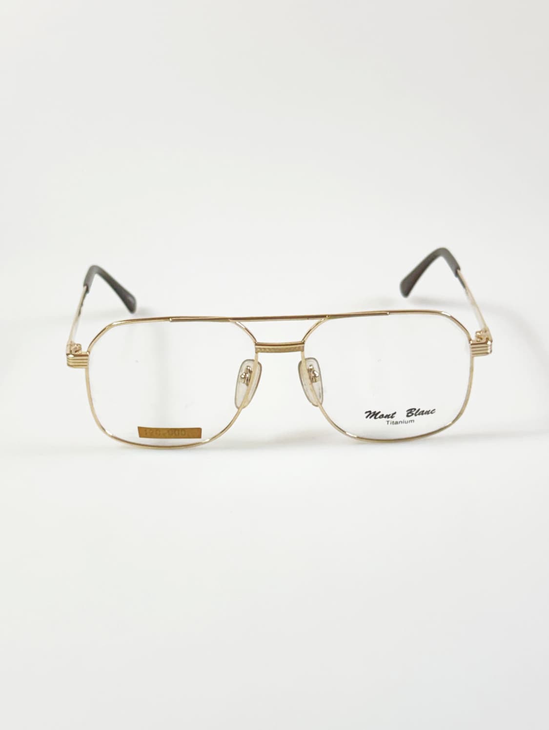 90s MONT BLANC 골드 티타늄 보잉 스퀘어 빈티지 안경 상품이미지2