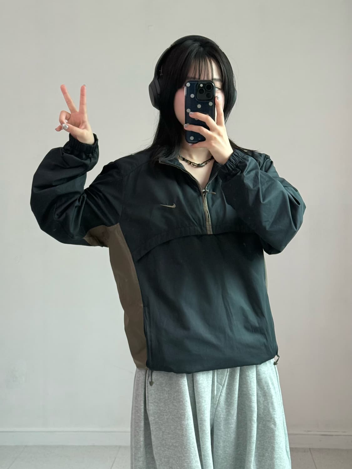 나이키 카키브라운 반집업 상품이미지4
