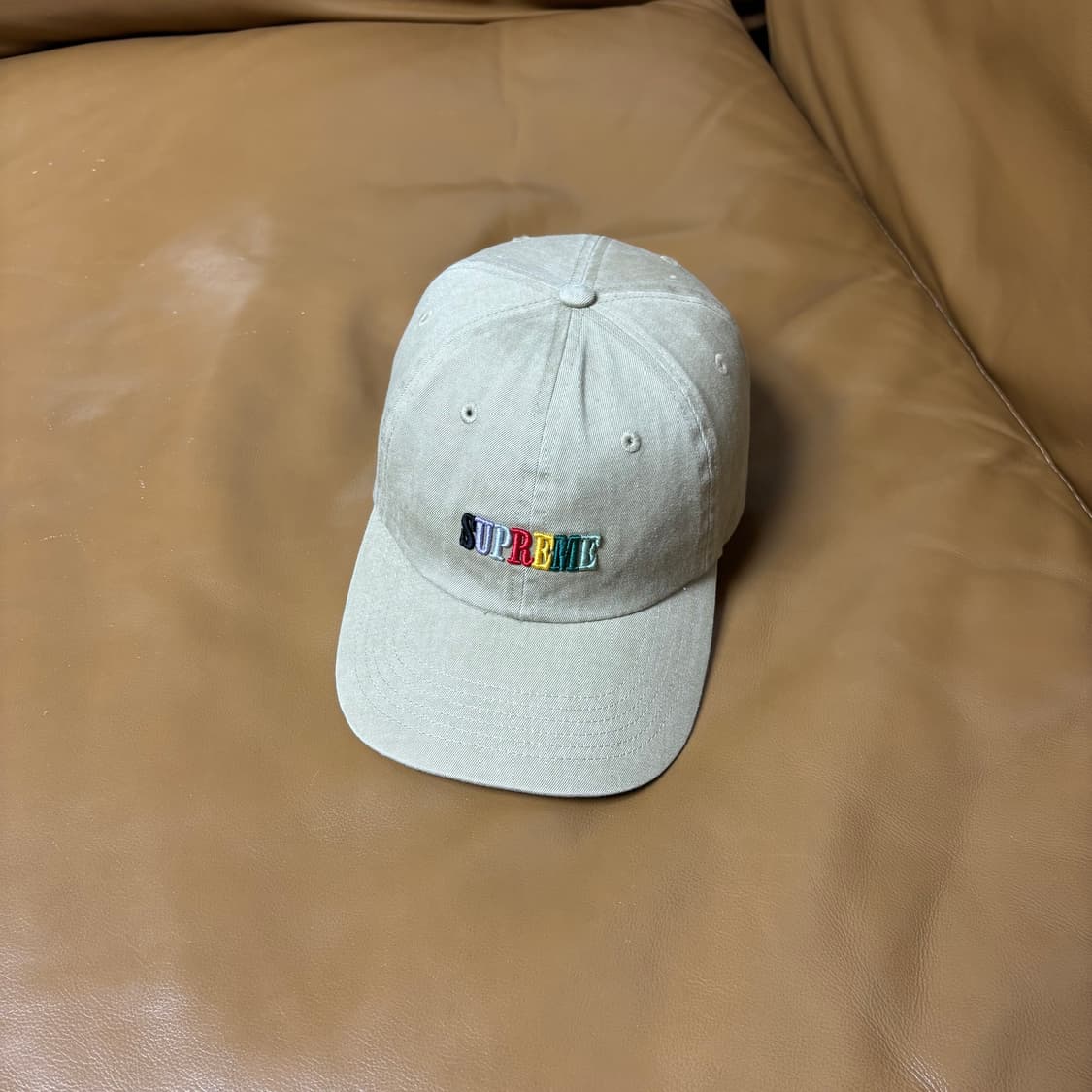 슈프림 6패널 볼캡 모자 피그먼트 워시드 탄 상품이미지1