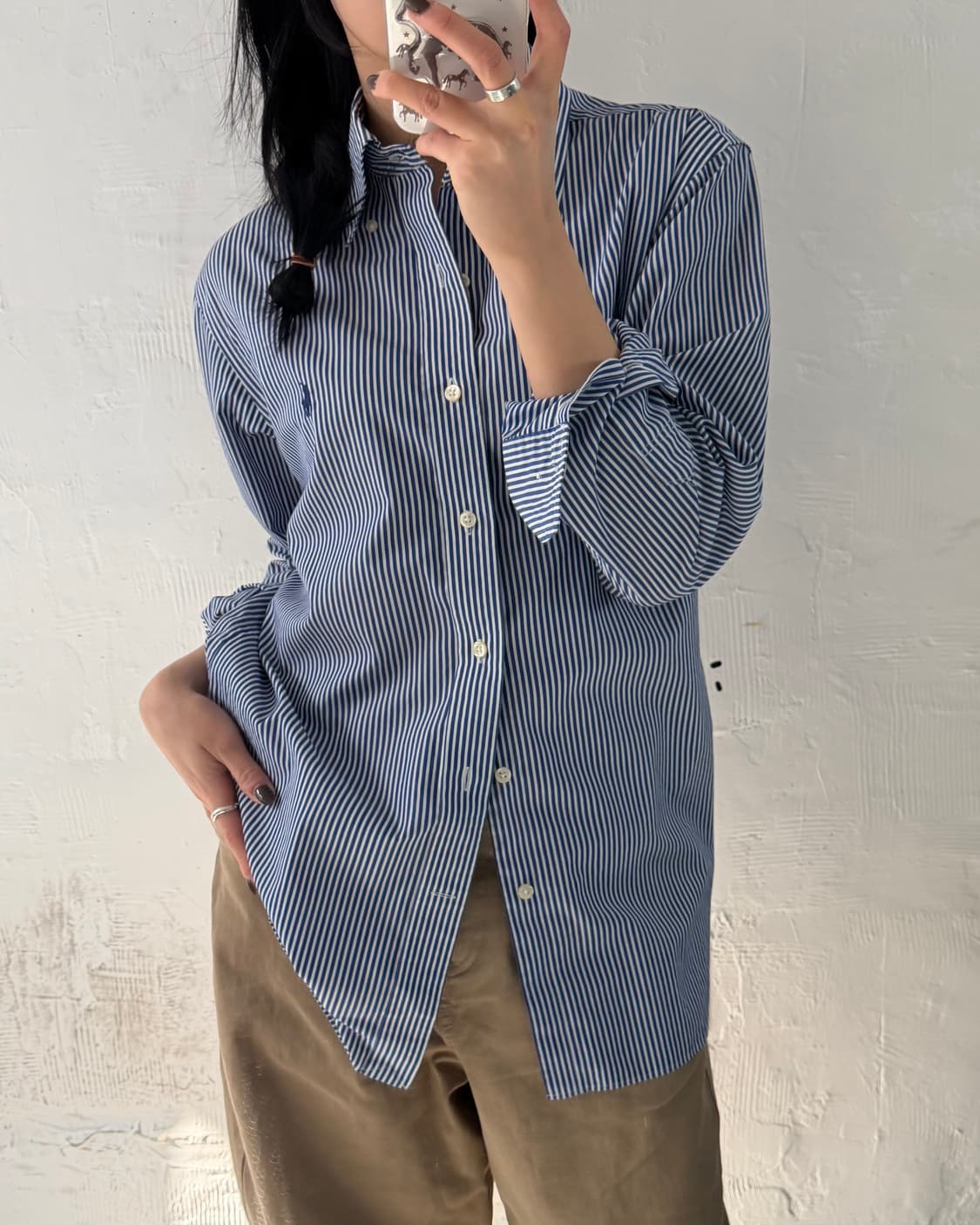 Polo 폴로 랄프로렌 신형 블루 스트라이프 셔츠 상품이미지2