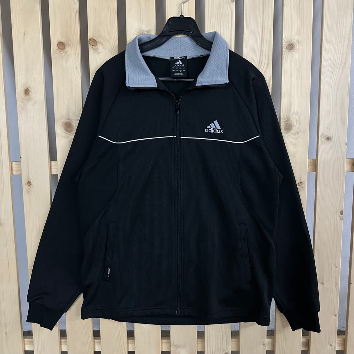 (M) 아디다스 그레이 블랙 져지 트랙탑 상품이미지1