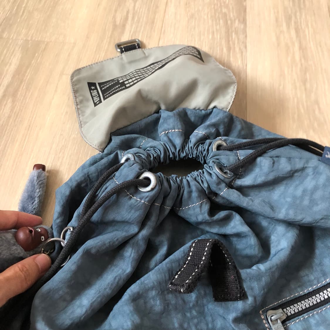 (ONE SIZE) 키플링 KIPLING 복조리 백팩 미들사이즈 블루 상품이미지9