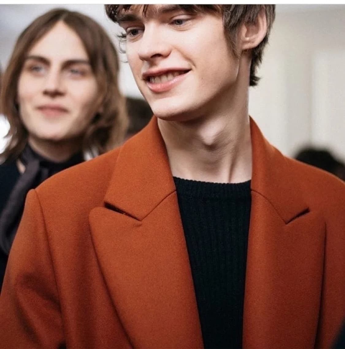 우영미 오렌지 캐시미어 오버핏 코트 46사이즈 상품이미지7