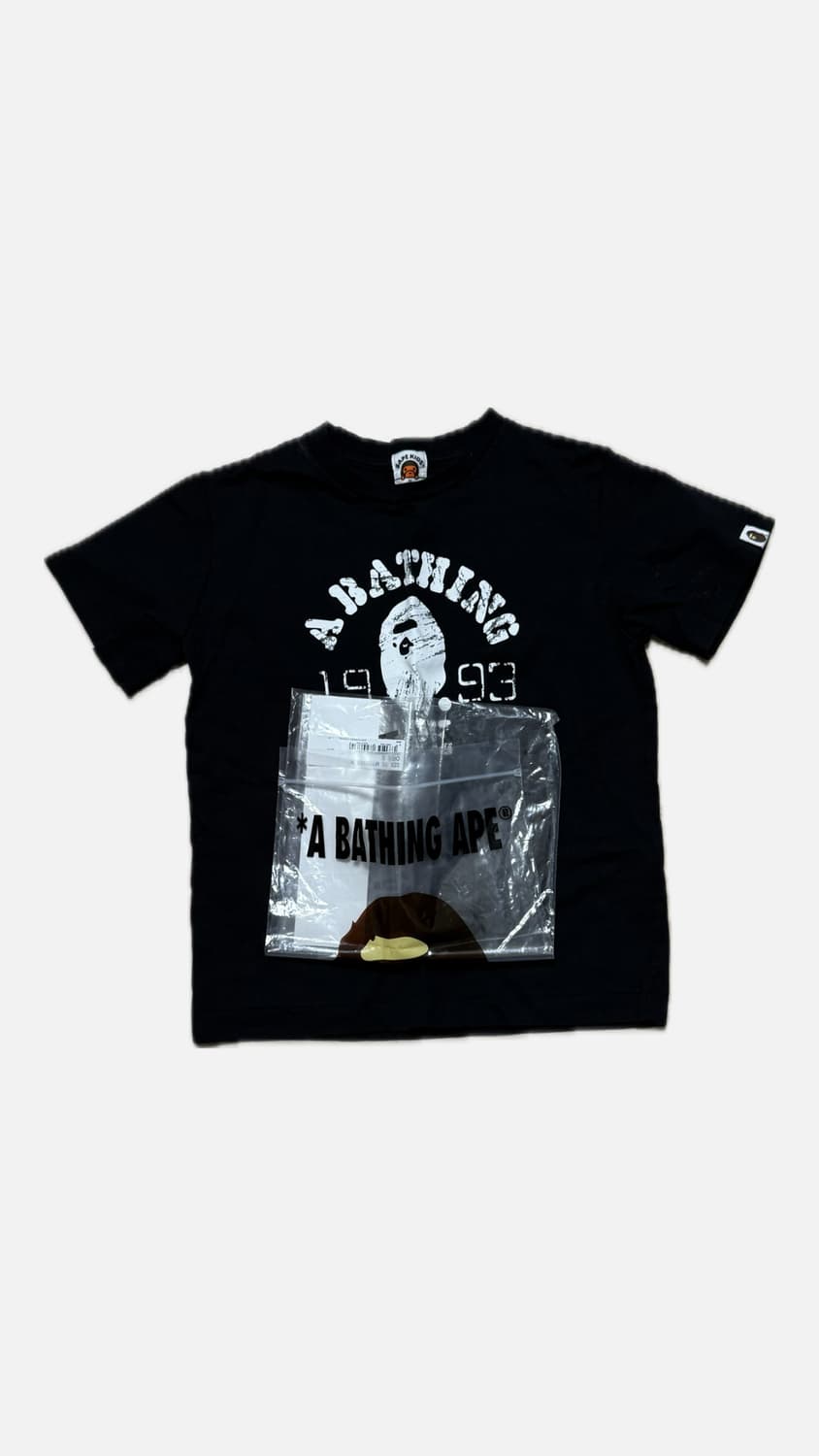 베이프 키즈 컬리지 티셔츠 블랙 상품이미지2