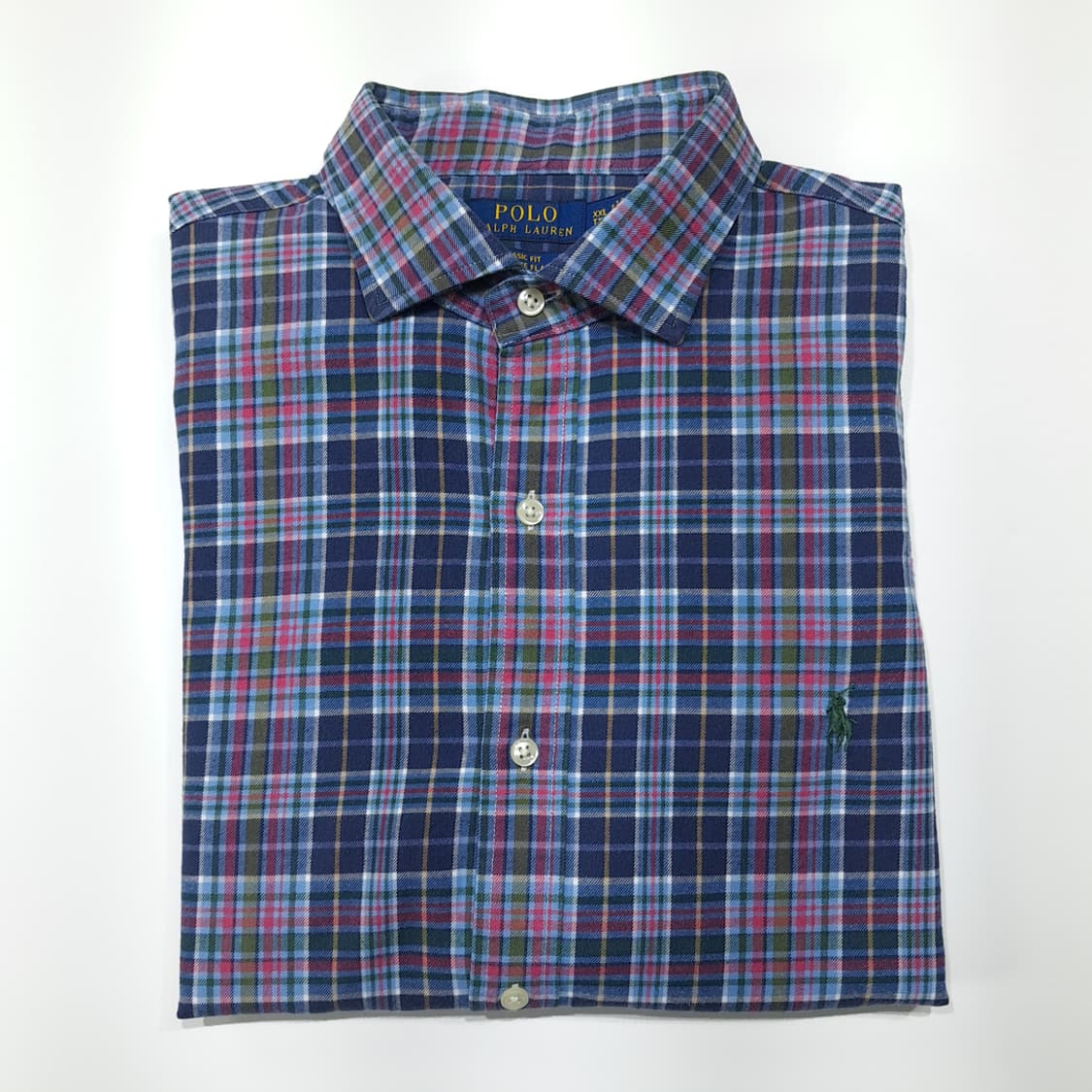 CL855 2XL 폴로 클래식 타탄체크 퍼플네이비 셔츠남방 상품이미지7