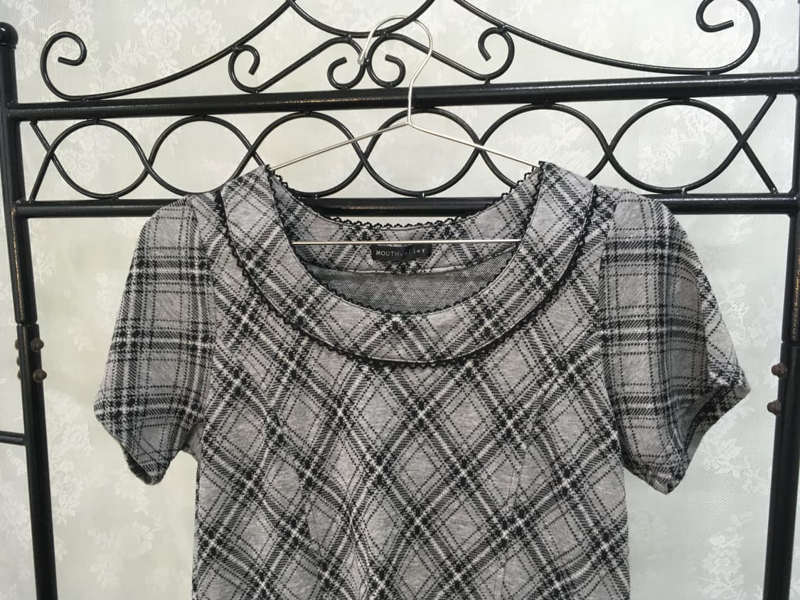 일본빈티지 체크 프레피 플리츠 원피스 상품이미지6