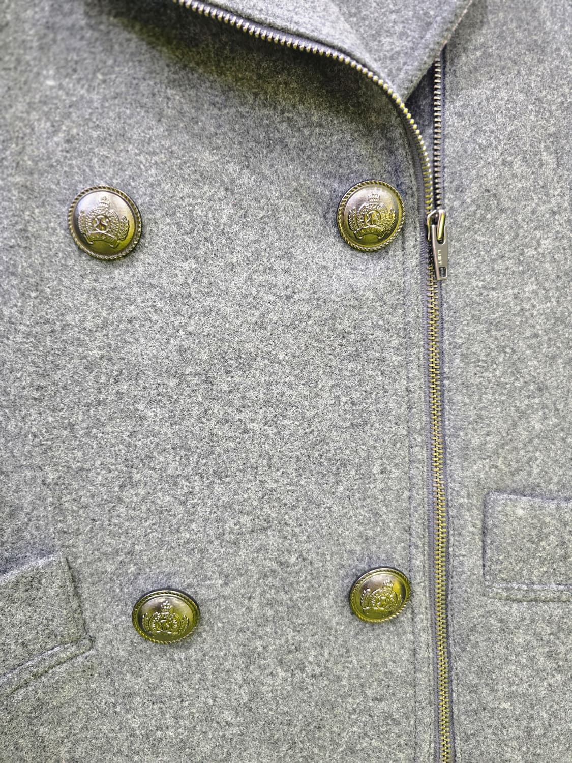 LIST 회색 더블 버튼 코트 55 상품이미지4