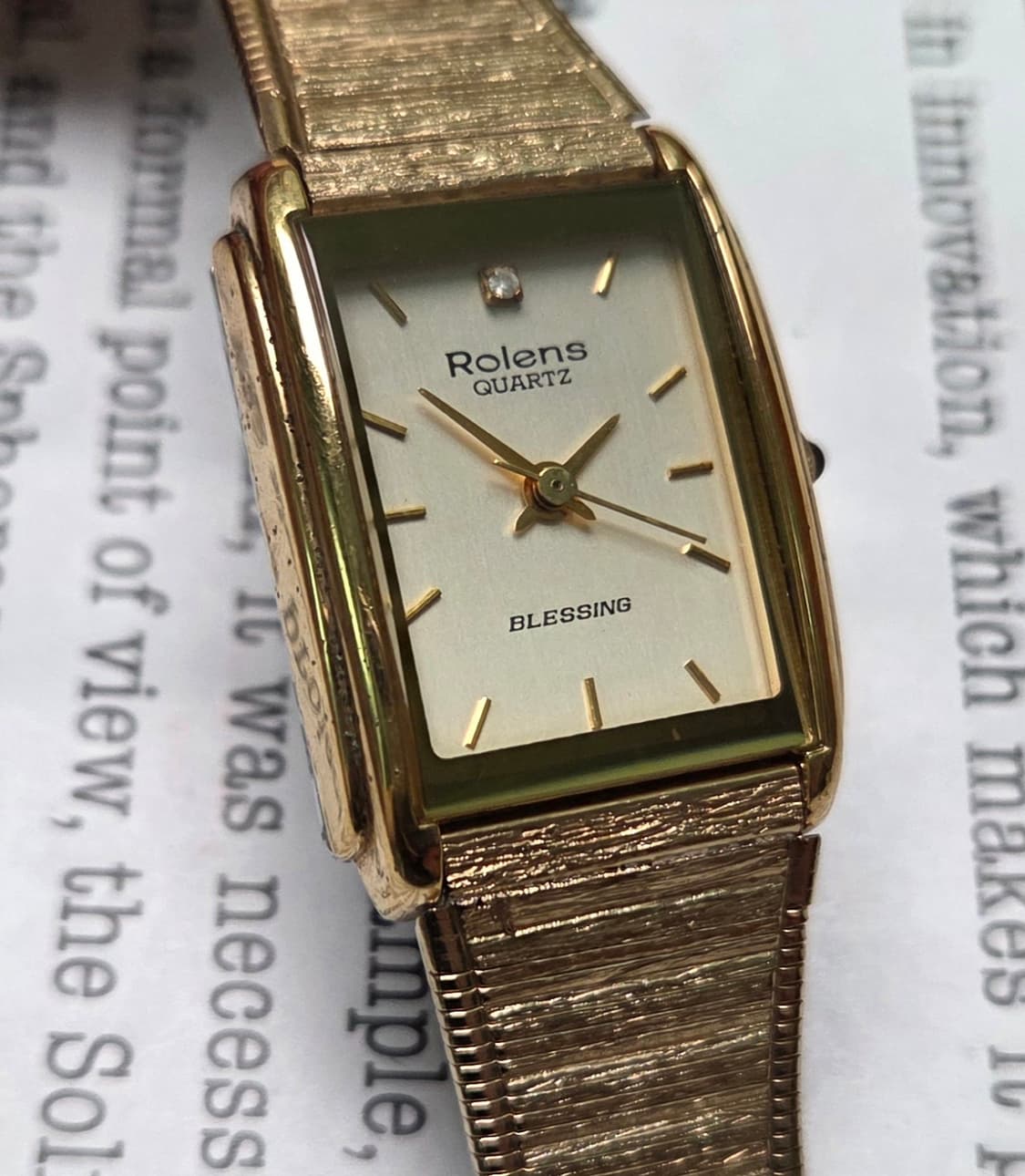 데드스탁] 빈티지 로렌스 블레싱 사각탱크 쿼츠 여성용 브레이슬릿 ver. 상품이미지10