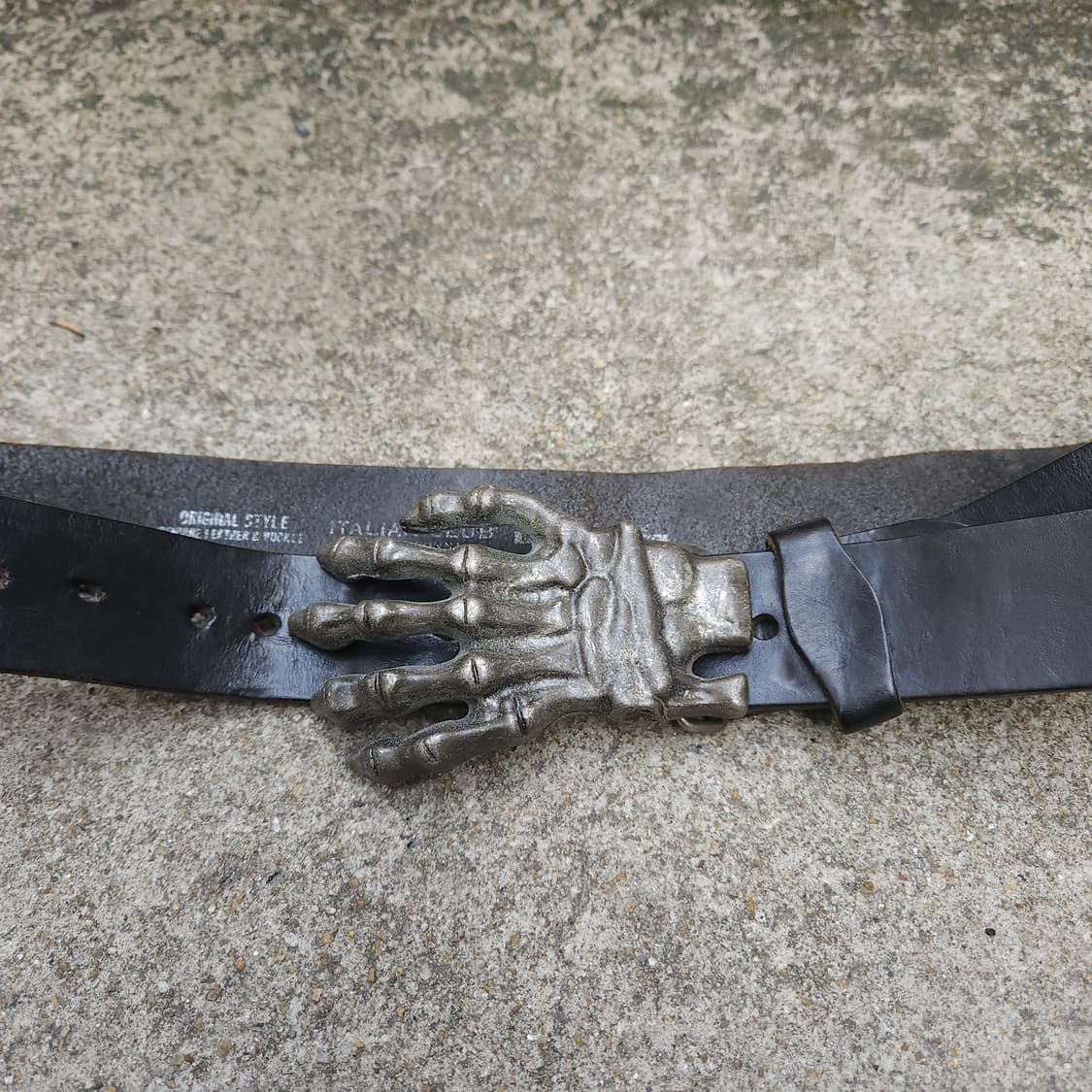 [OS]  ITALIAN CLUB 손 해골 소가죽 벨트 상품이미지5