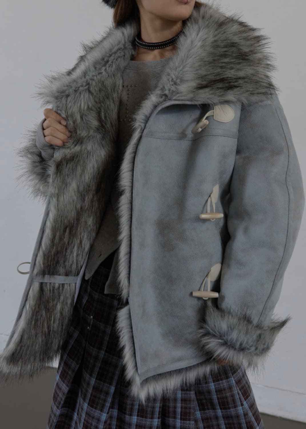 셋업이엑스이 DUFFLE MUSTANG JACKET 무스탕자켓  상품이미지1