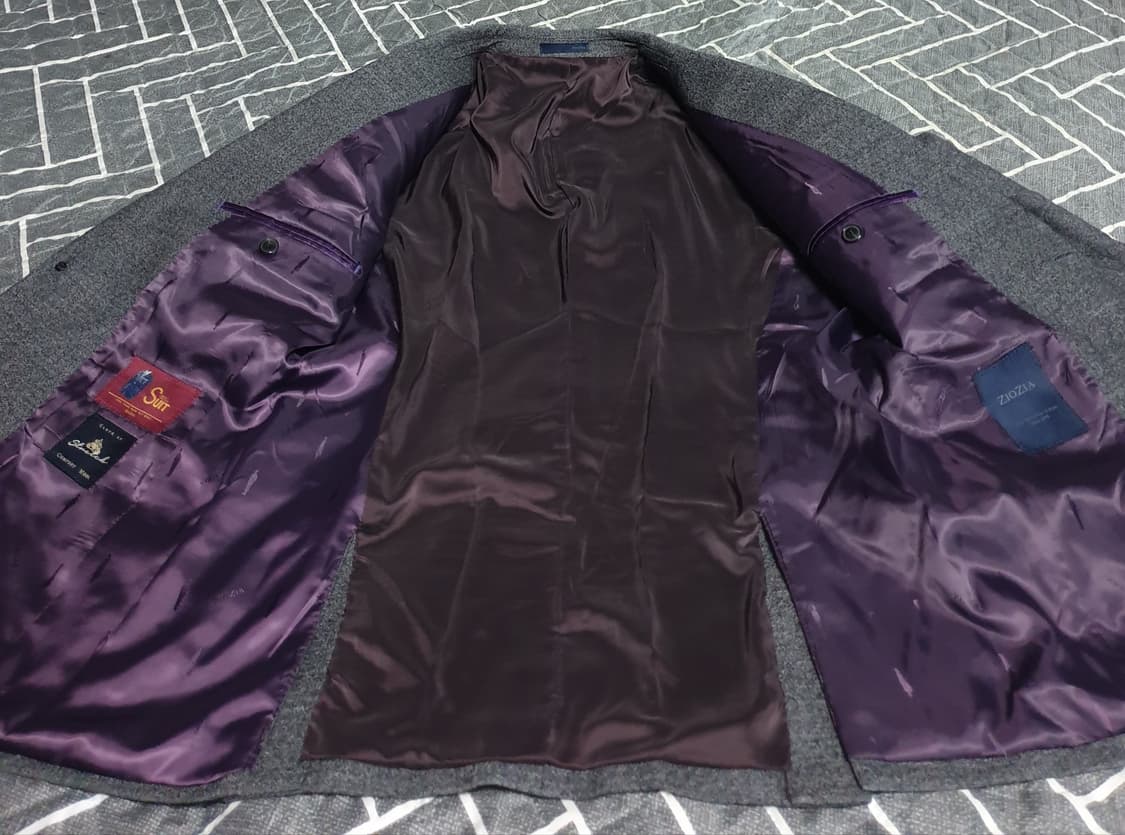 지오지아 울97% 수트핏 블레이저 미디엄그레이 (100) 상품이미지3