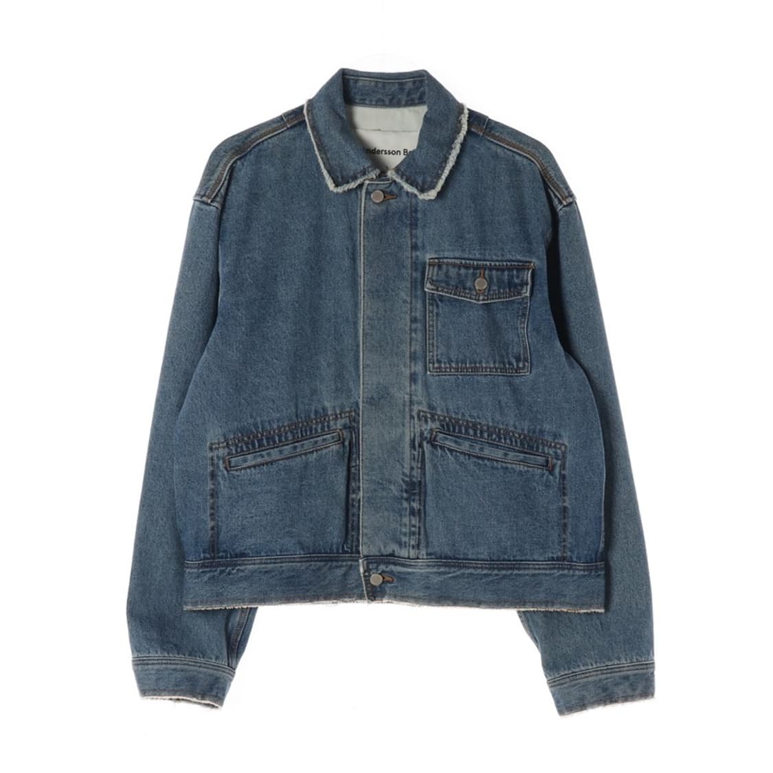 앤더슨벨 로우 컷 디테일 데님 자켓 L 상품이미지1