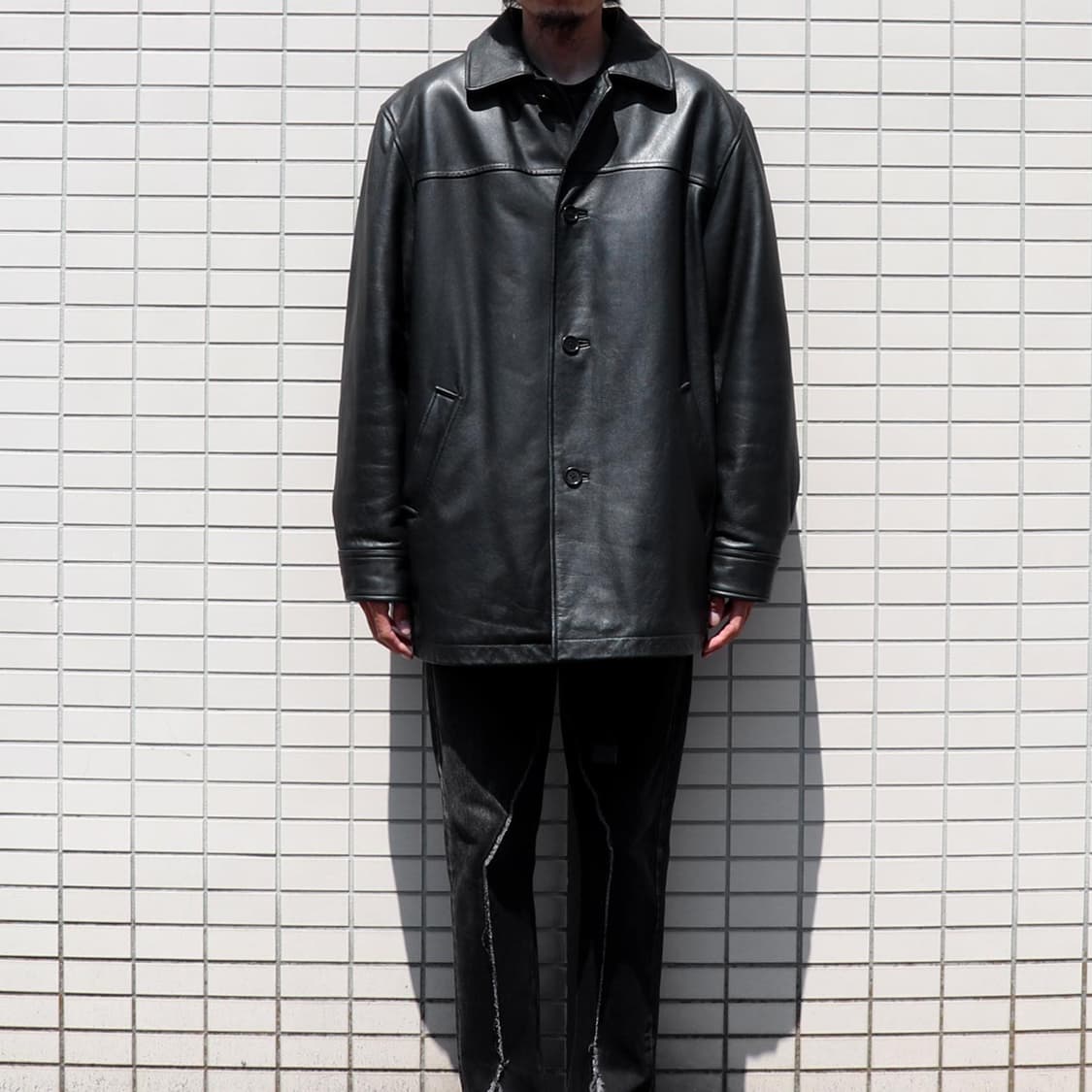 올드갭 올드 갭 old gap 레더 카코트 블랙 S 사이즈 상품이미지9