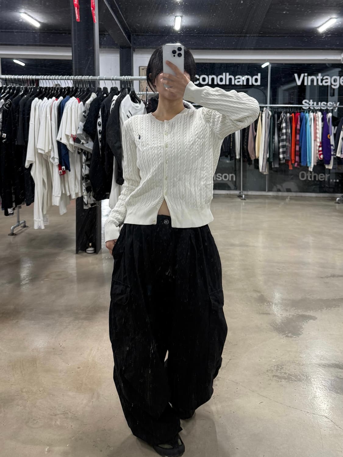 폴로 아이보리 꽈베기 가디건 상품이미지1