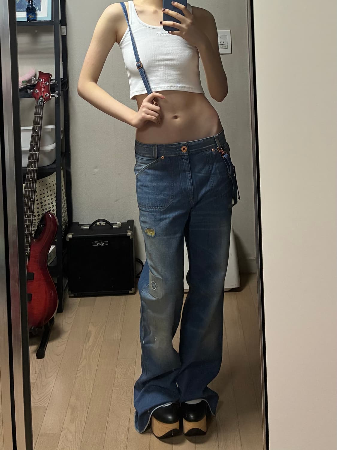 디젤 아카이브 로우라이즈 와이드팬츠 상품이미지2