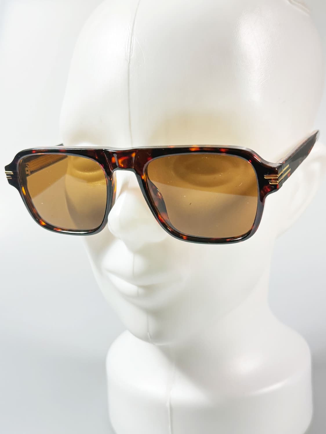 CANAAN 토터스쉘 볼드 스퀘어 프레임 빈티지 선글라스 상품이미지8