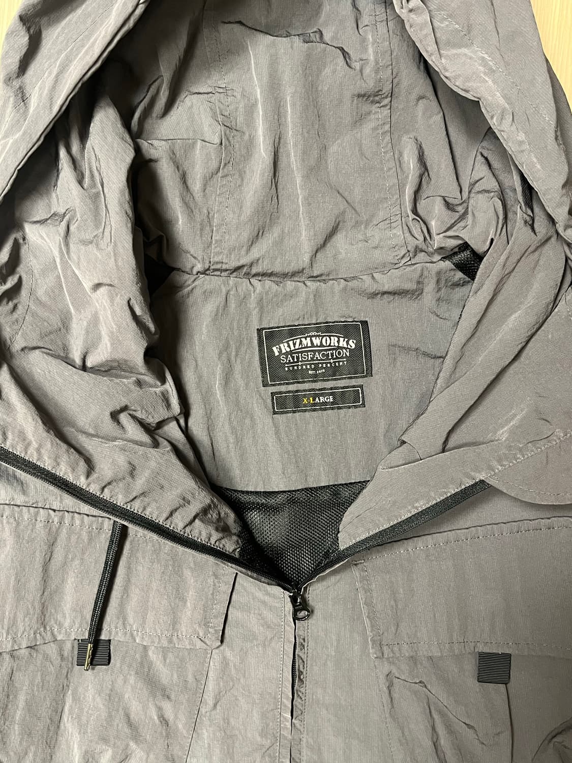 프리즘 웍스 풀오버 아노락 바람막이 차콜 XL Frizmworks  상품이미지3