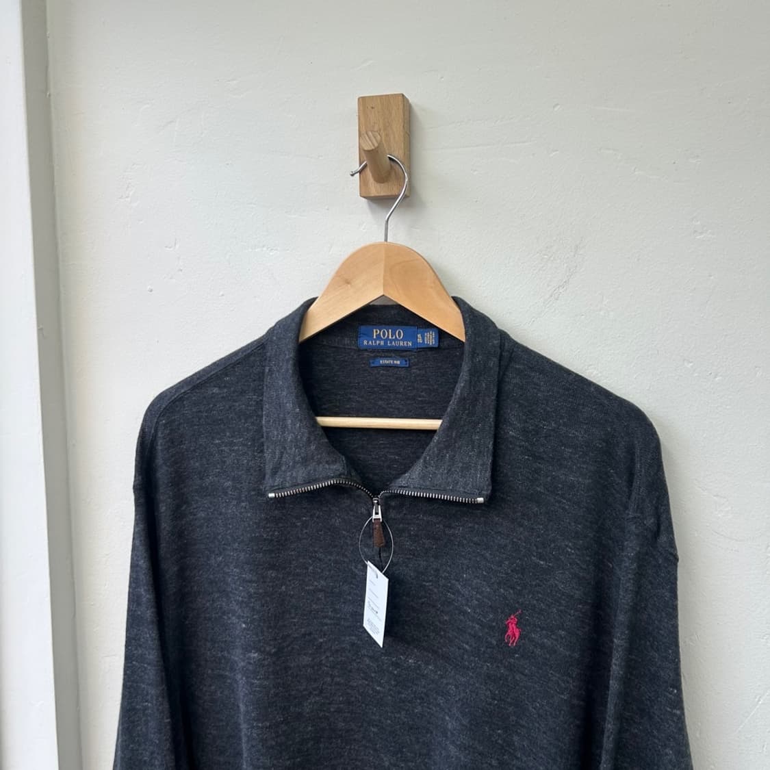 16282 - 폴로 랄프로렌 차콜 반집업 니트 상품이미지1